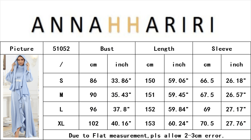 Hawwa Maxi ruffle skirt dress with long sleeve and embroidery piece - ANNAH HARIRI