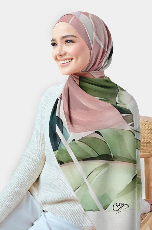 Ignacia Printed Chiffon Hijab - ANNAH HARIRI