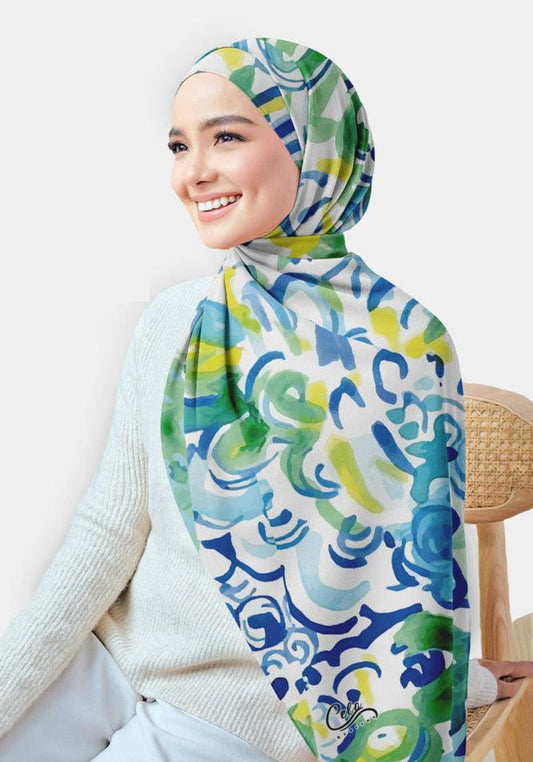 Laguna Printed Chiffon Hijab - ANNAH HARIRI