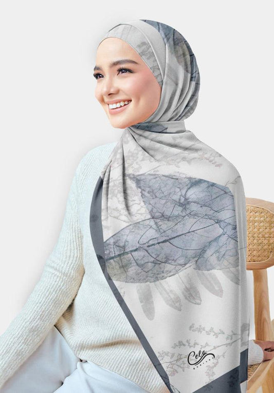 Listya Printed Chiffon Hijab - ANNAH HARIRI