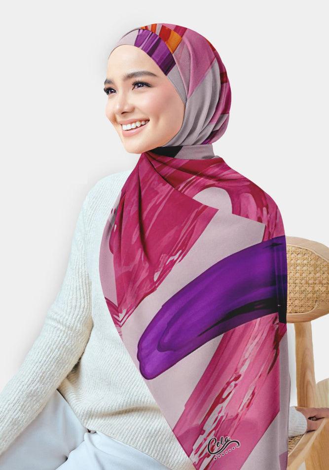 Maibe Printed Chiffon Hijab - ANNAH HARIRI