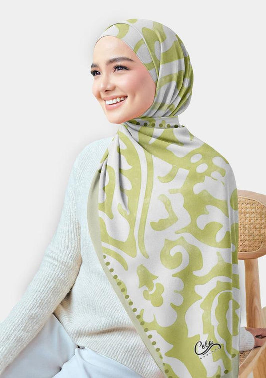 Mekia Printed Chiffon Hijab - ANNAH HARIRI