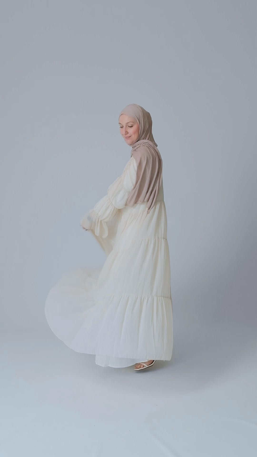 Cream Beige Abaya