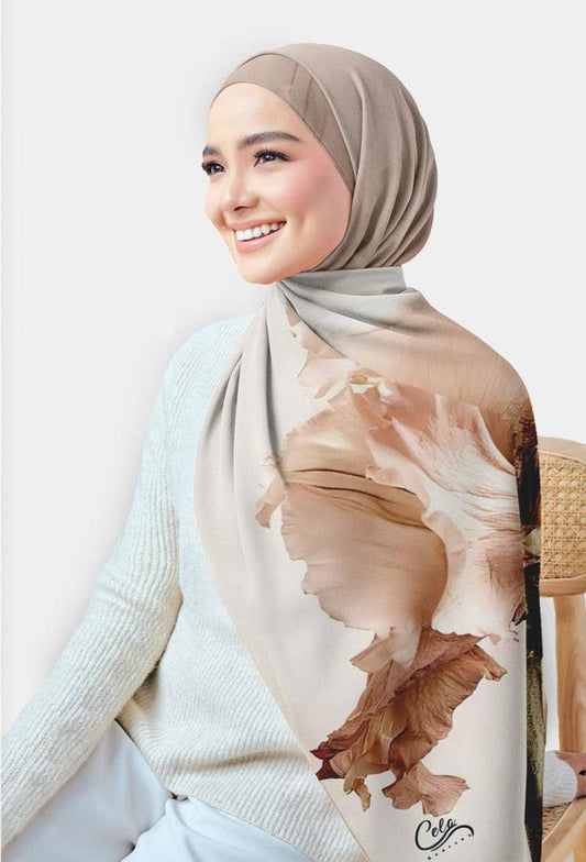 Roxsy Printed Chiffon Hijab - ANNAH HARIRI