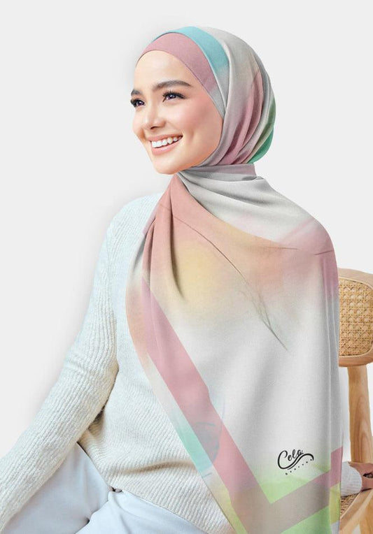 Rumaa Printed Chiffon Hijab - ANNAH HARIRI