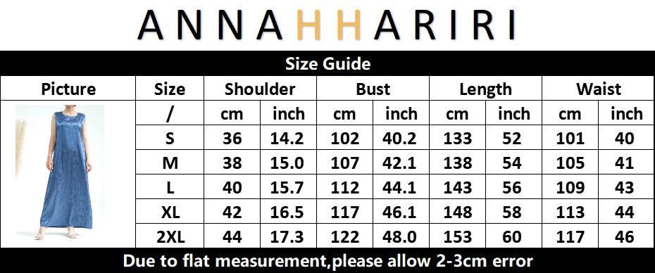 Slip dress for Miiriam abaya throw over sleeves maxi length - ANNAH HARIRI