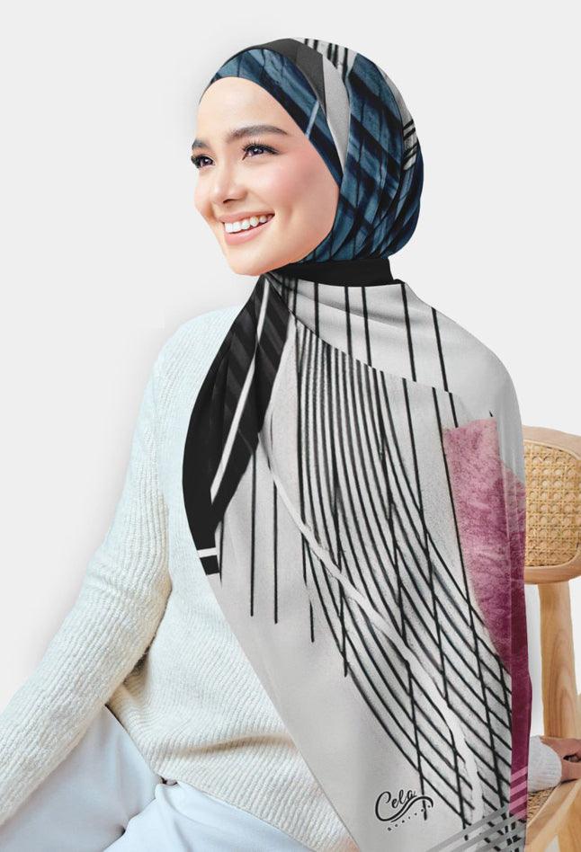 Trix Printed Chiffon Hijab - ANNAH HARIRI