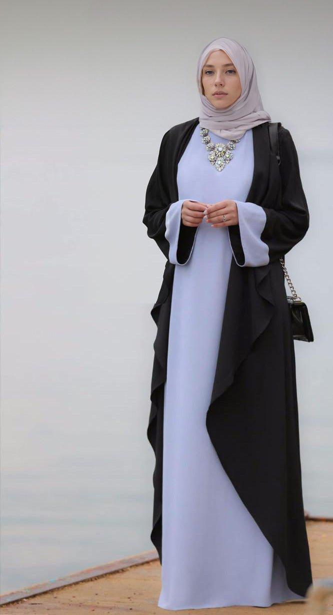Abaya Dress Blue&Black - ANNAH HARIRI