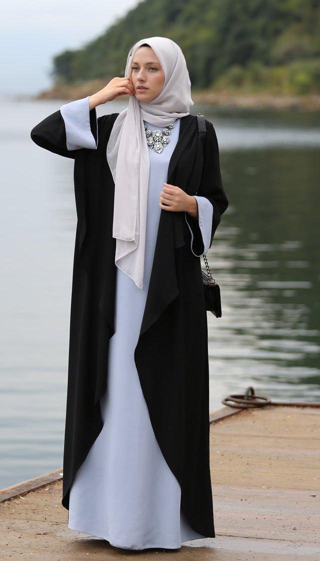 Abaya Dress Blue&Black - ANNAH HARIRI