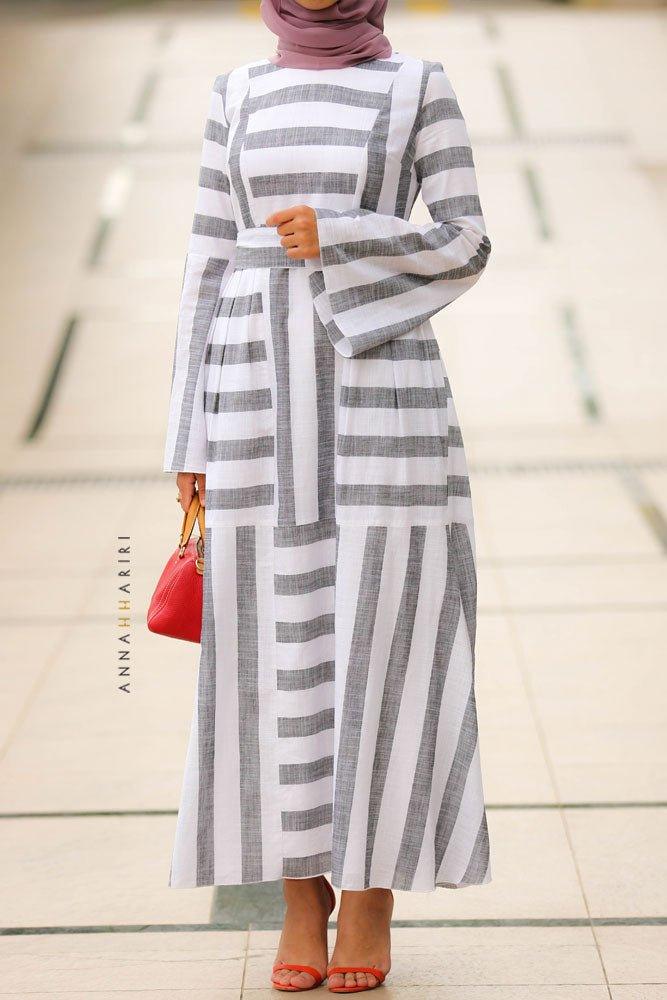 Amal Stripe Dress - ANNAH HARIRI