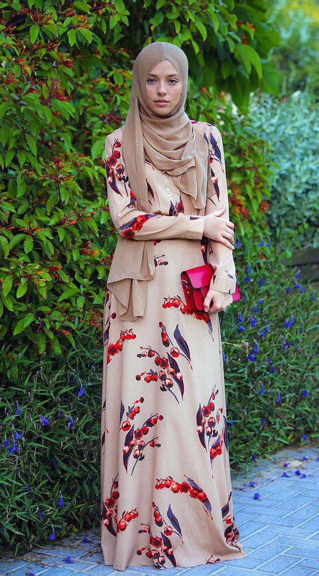 Autumn Cherry Modest Dress - ANNAH HARIRI