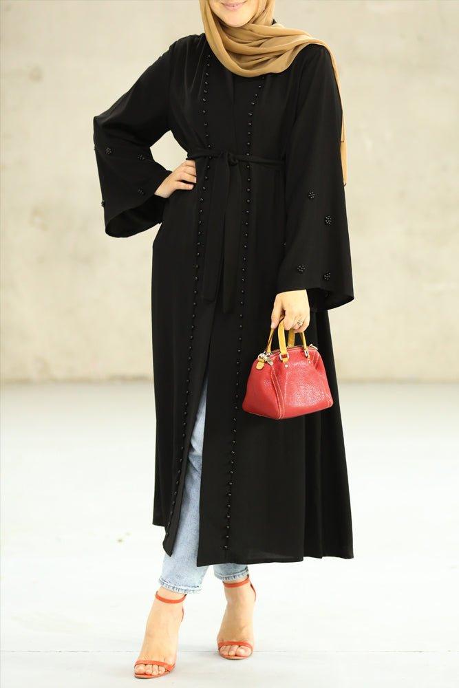 Black Veiled Abaya - ANNAH HARIRI
