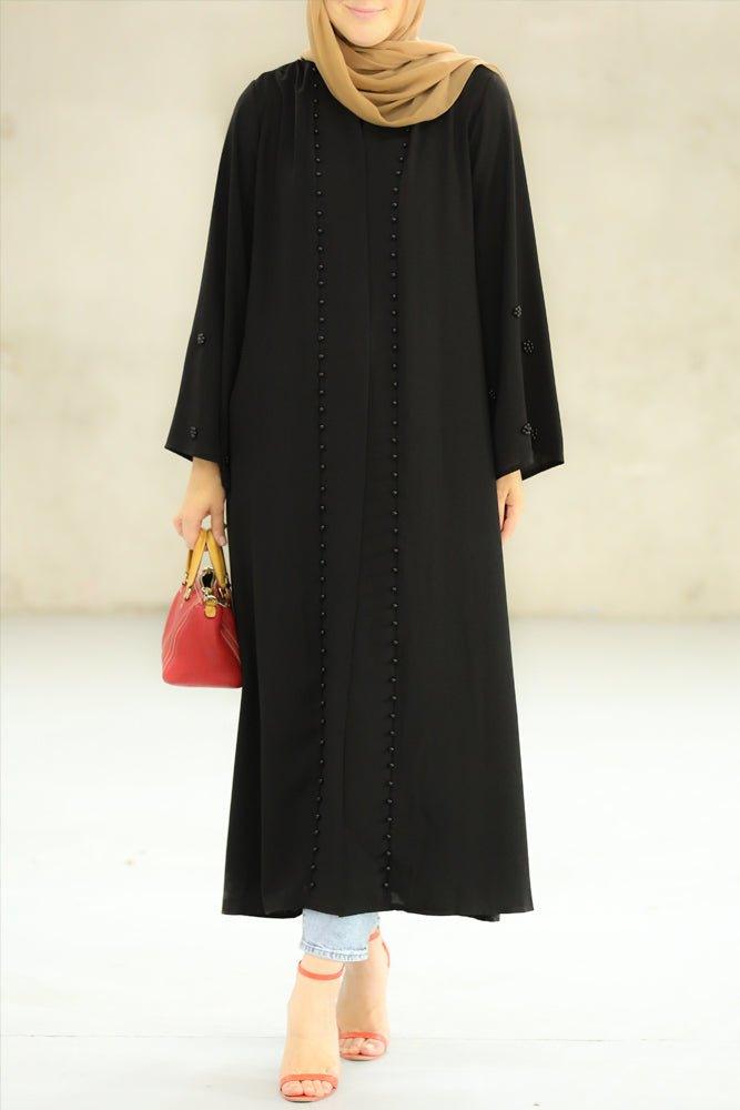 Black Veiled Abaya - ANNAH HARIRI