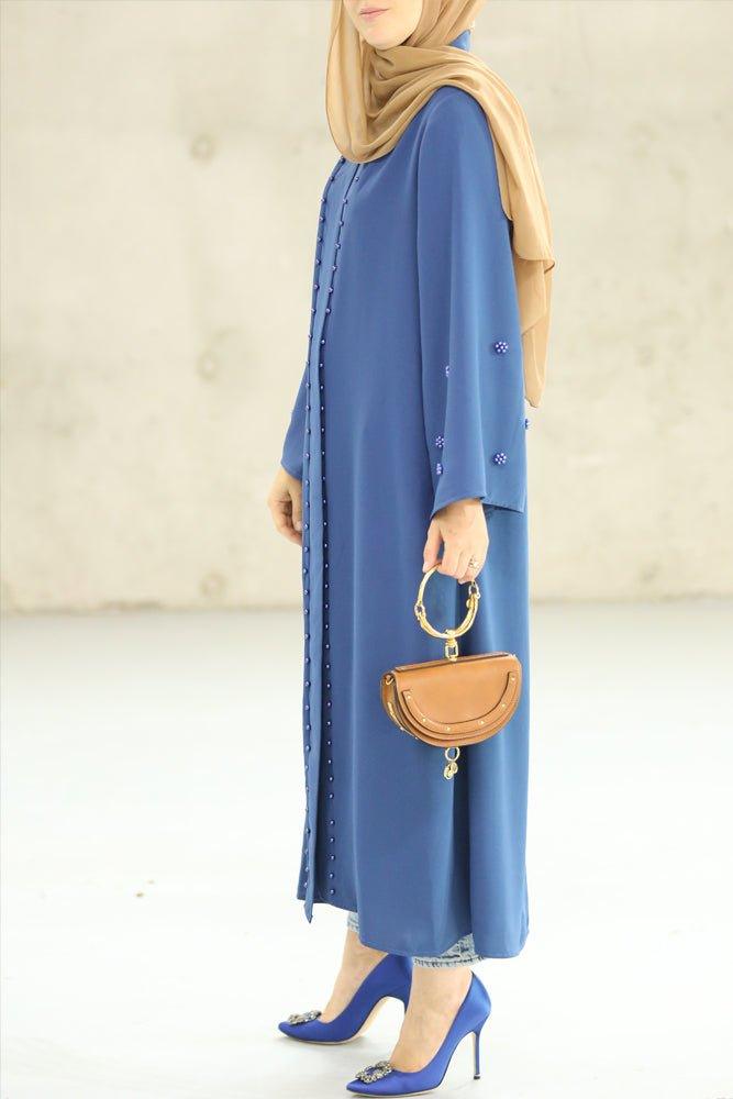 Blue Veiled Abaya - ANNAH HARIRI