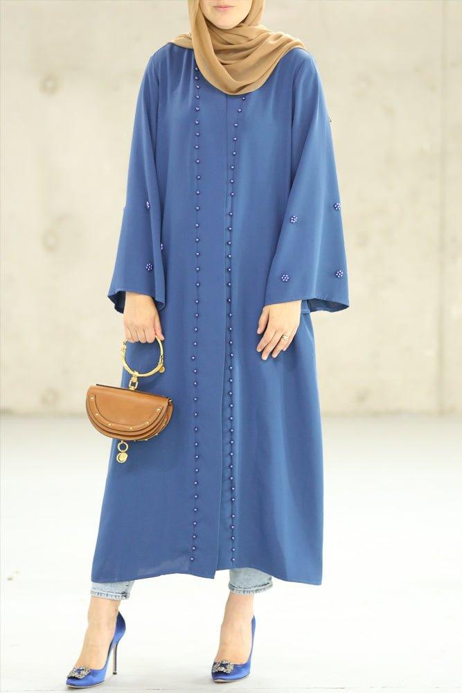 Blue Veiled Abaya - ANNAH HARIRI