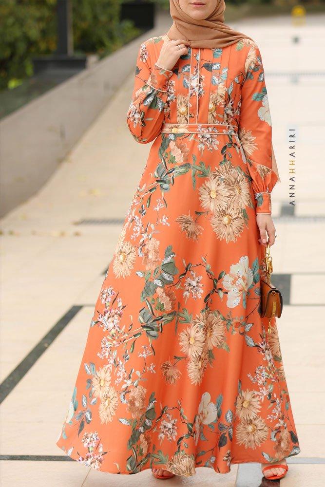Caramel Modest Dress - ANNAH HARIRI