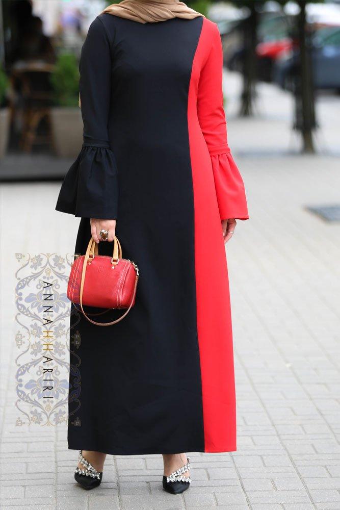 Colorblock Modest Dress - ANNAH HARIRI