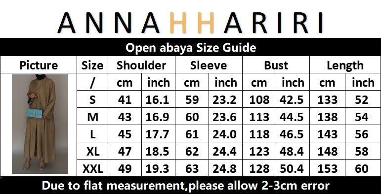 Costella Abaya throw over bisht fabric in khaki color with a detachable belt - ANNAH HARIRI