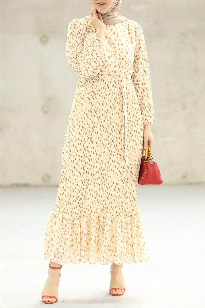Cream Dots Dress - ANNAH HARIRI