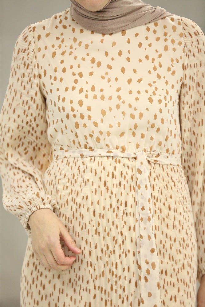 Cream Dots Dress - ANNAH HARIRI