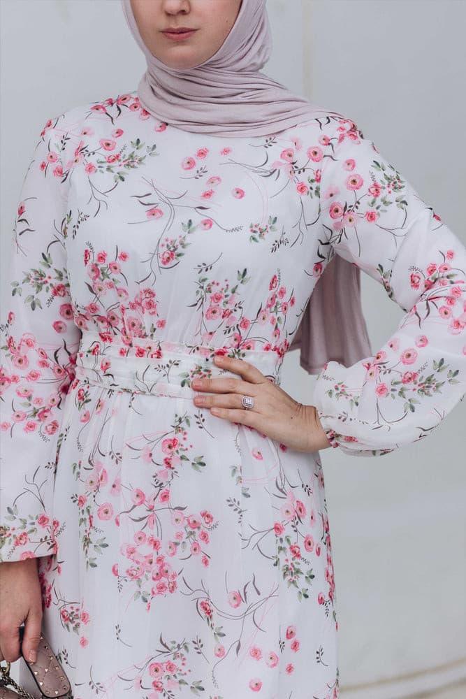 Dilara lantern-sleeve floral-print dress - ANNAH HARIRI