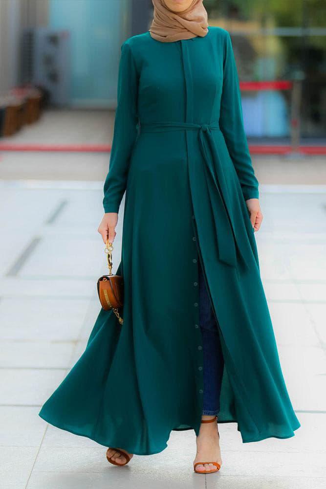 Emerald Shirt Dress - ANNAH HARIRI