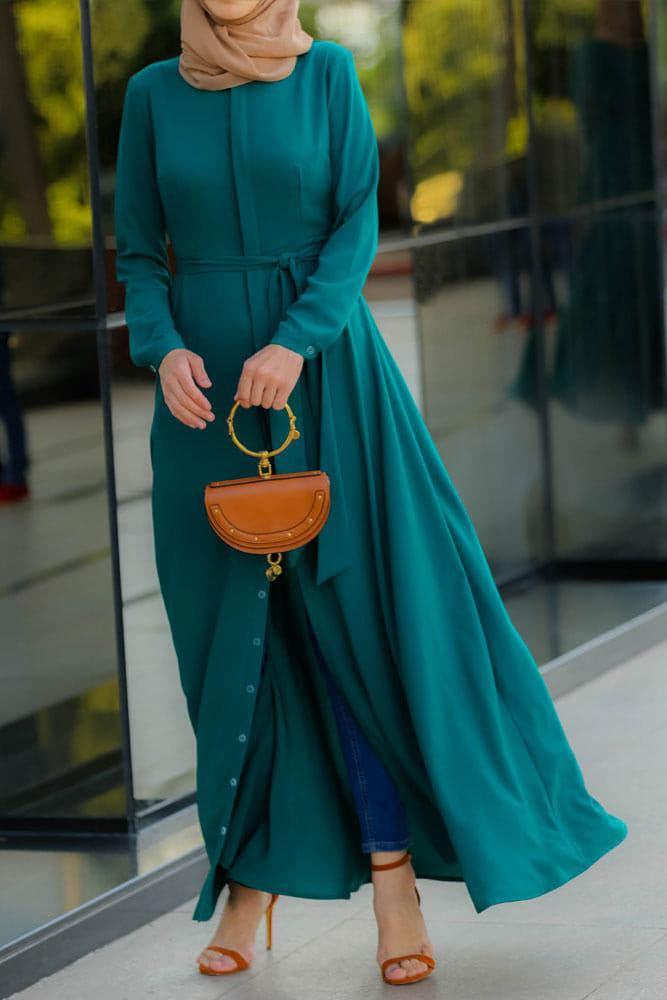 Emerald Shirt Dress - ANNAH HARIRI