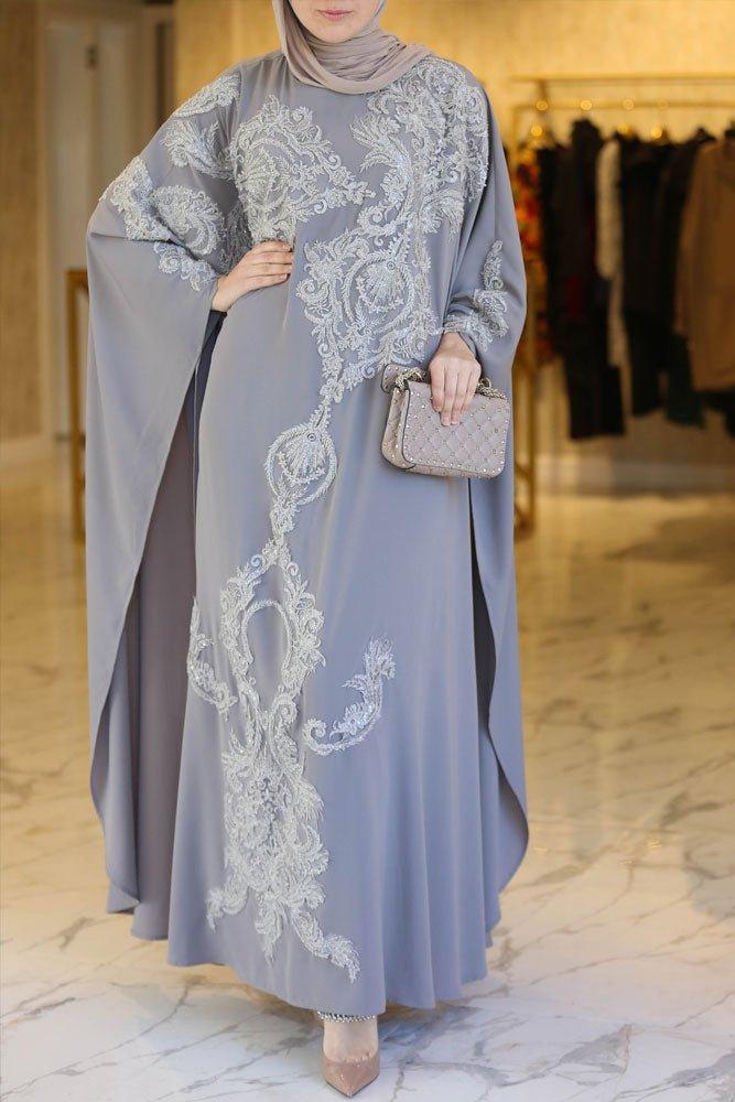 Fatima Embroidered Abaya - ANNAH HARIRI