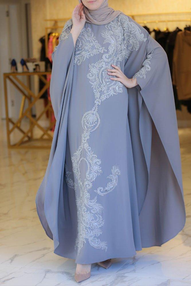 Fatima Embroidered Abaya - ANNAH HARIRI