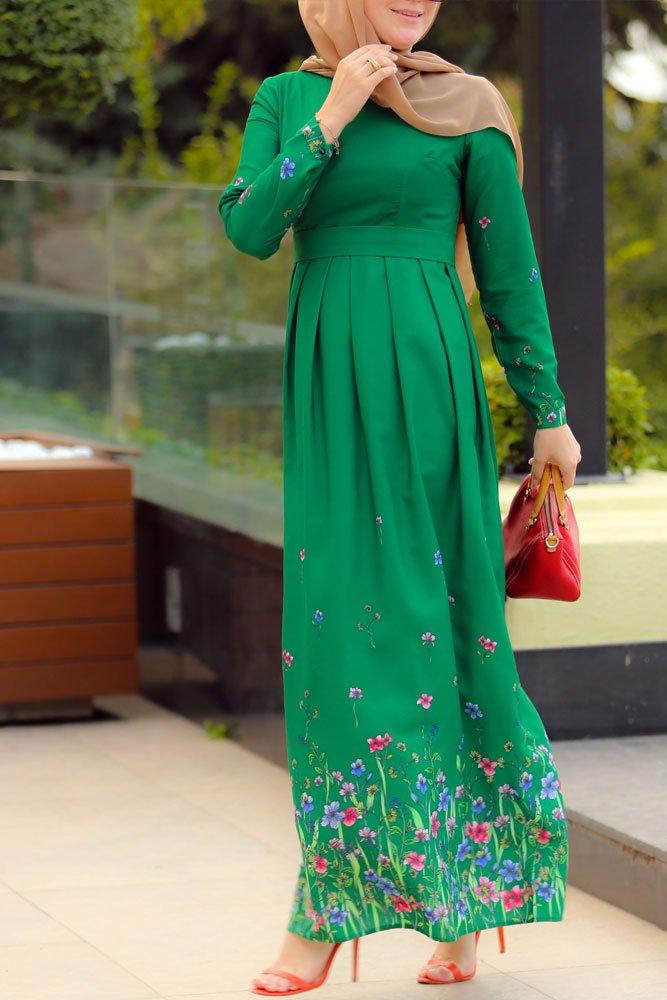 Green Gerbera Dress - ANNAH HARIRI