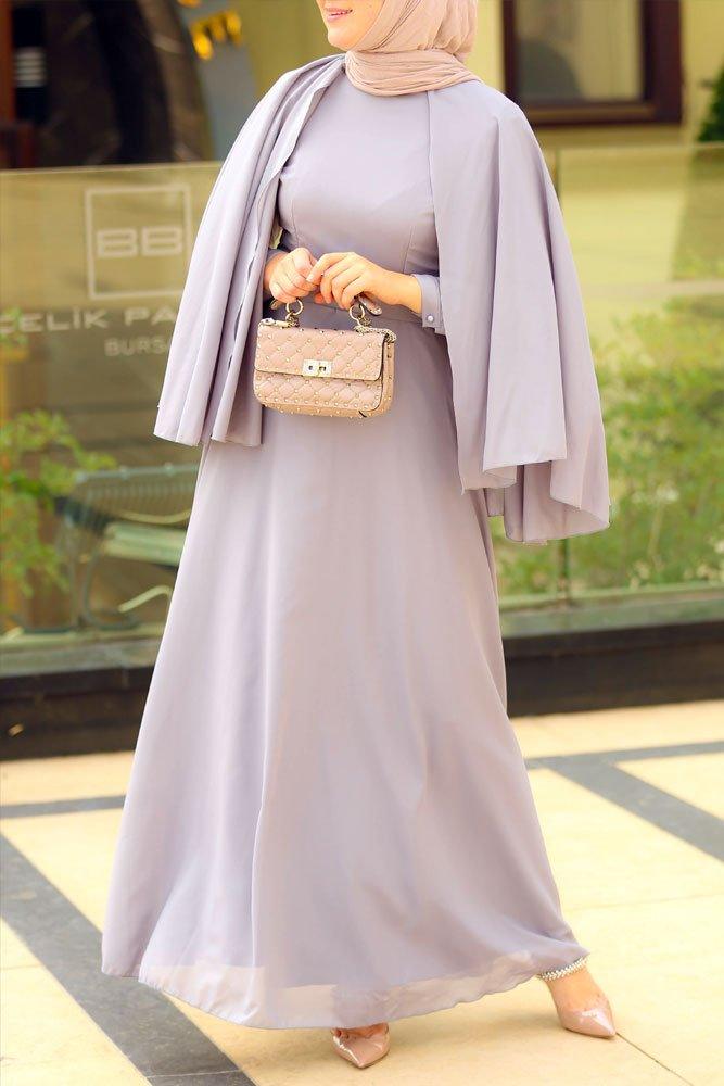 Grey Delicate Dress - ANNAH HARIRI