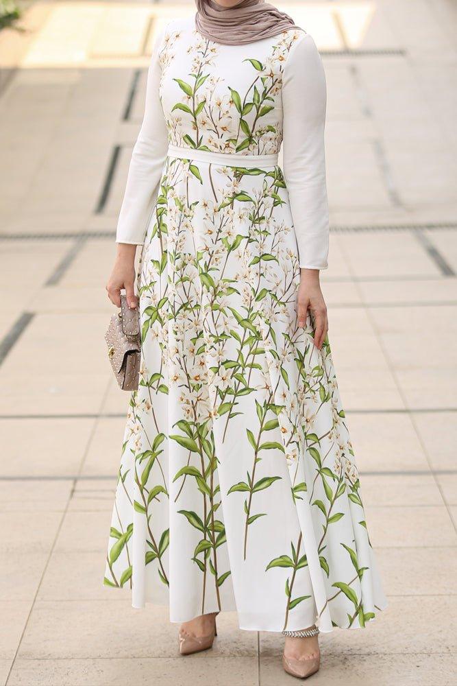 Ira maxi dress in mixed ditsy floral print - ANNAH HARIRI
