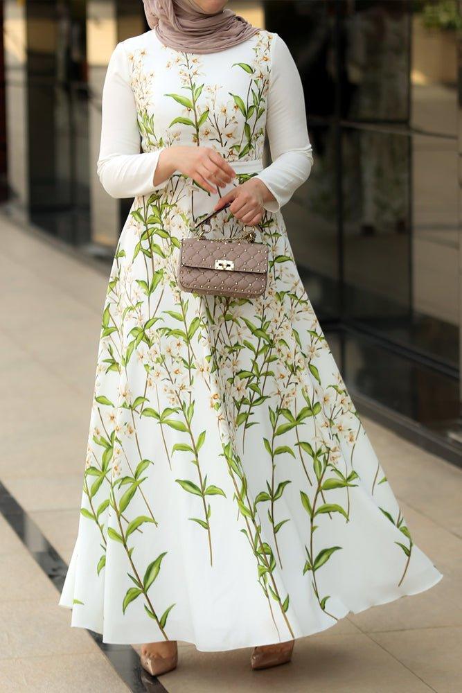 Ira maxi dress in mixed ditsy floral print - ANNAH HARIRI