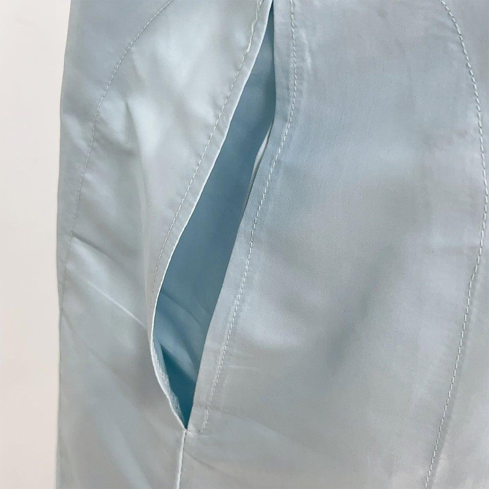 Kandura Men's Classic Style With Collar and contrast piping in Light Blue - ANNAH HARIRI