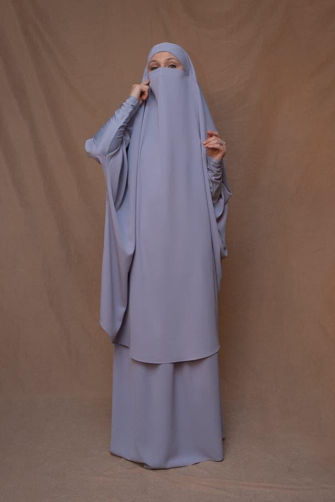 Moira prayer Umrah gown with niqab feature - ANNAH HARIRI