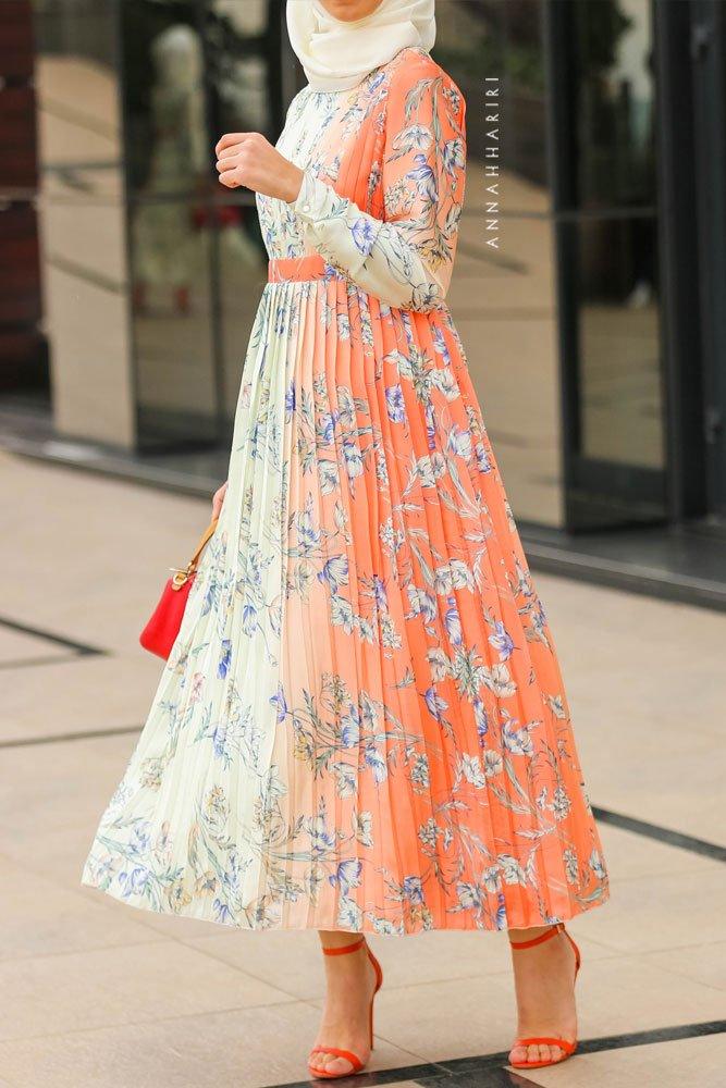 Orange Flower Dress - ANNAH HARIRI