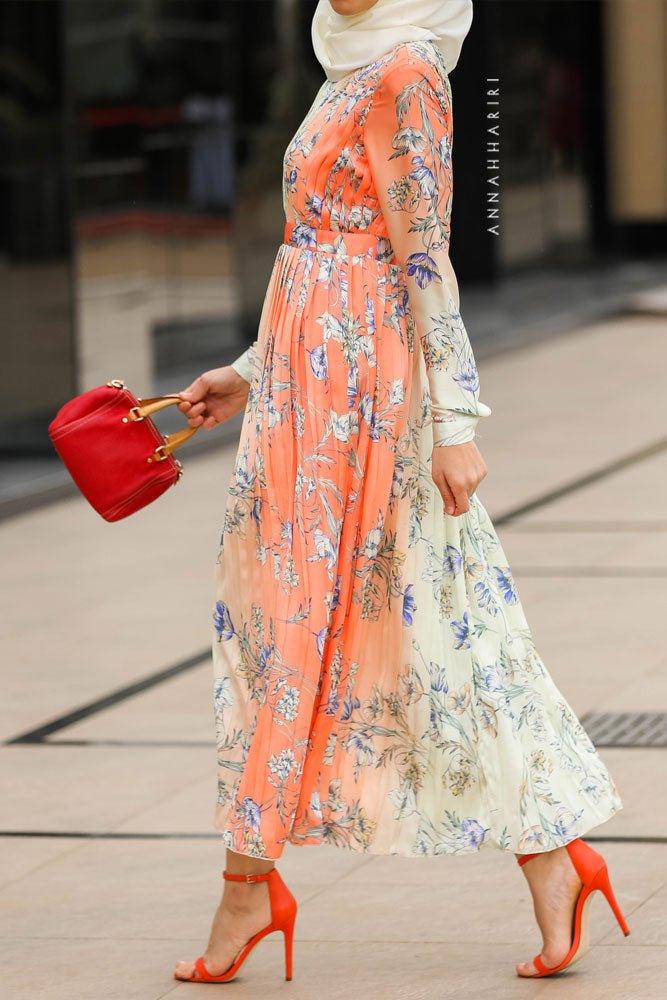 Orange Flower Dress - ANNAH HARIRI
