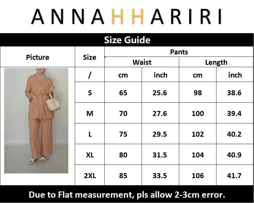 Pants Marina in pure cotton with elasticated waistline and pockets in coffee - ANNAH HARIRI