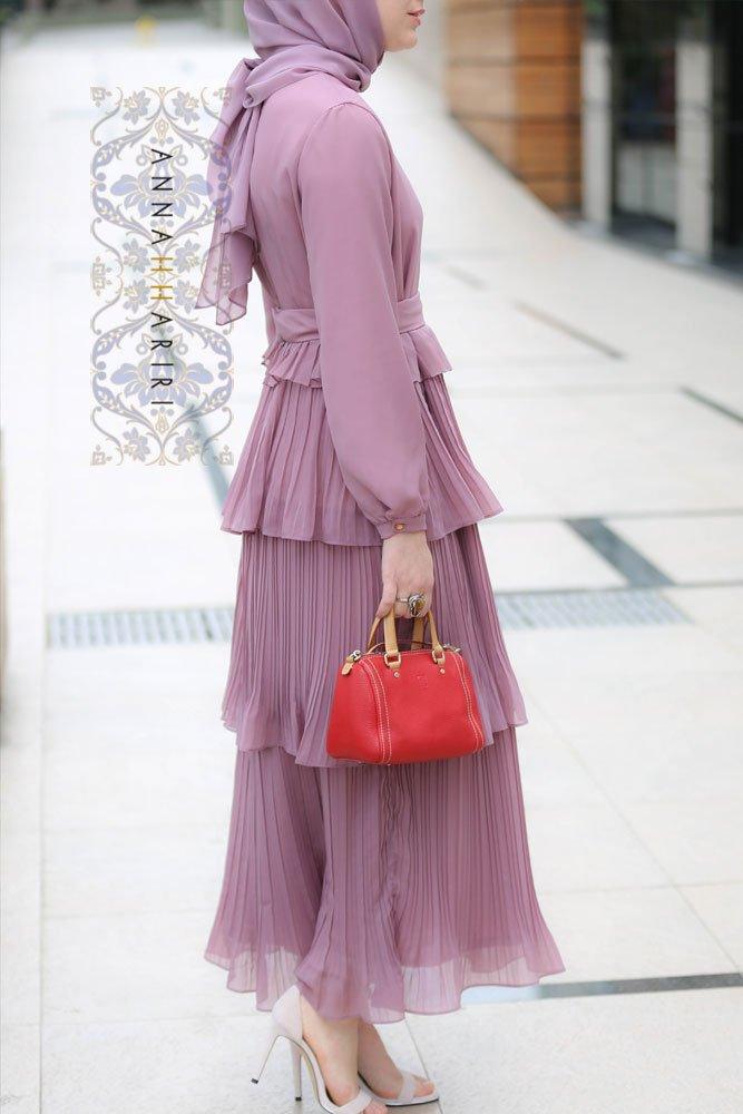Pink Pleats Dress - ANNAH HARIRI