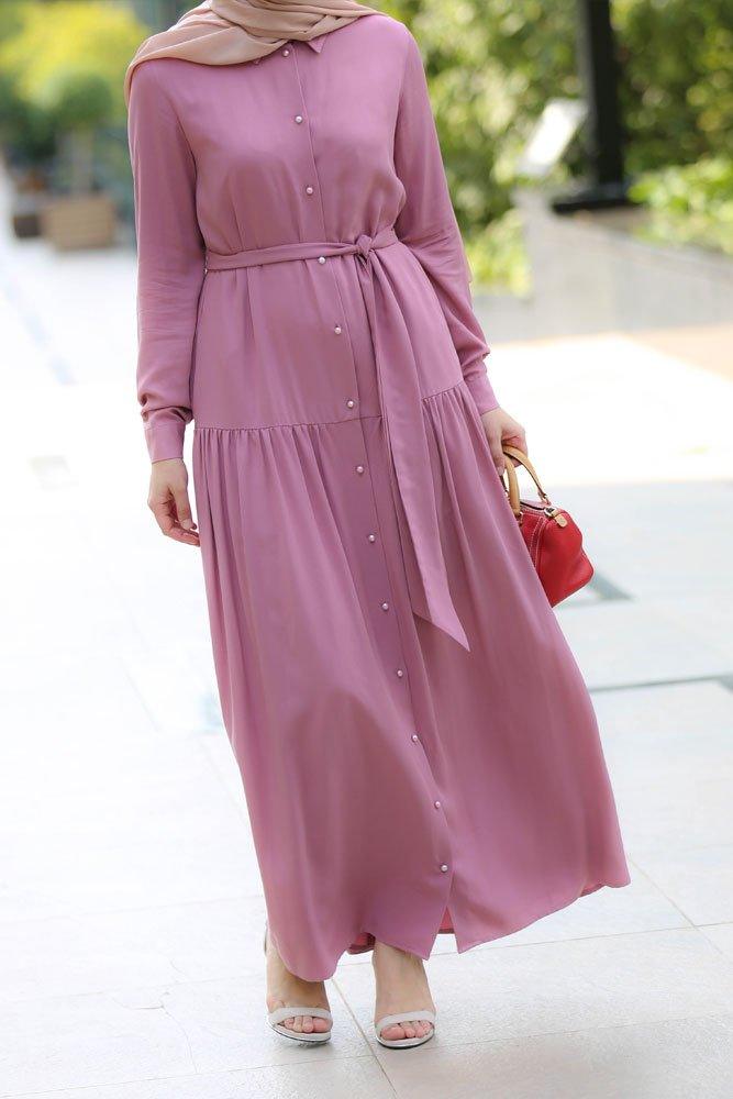 Pink Viscose Dress - ANNAH HARIRI