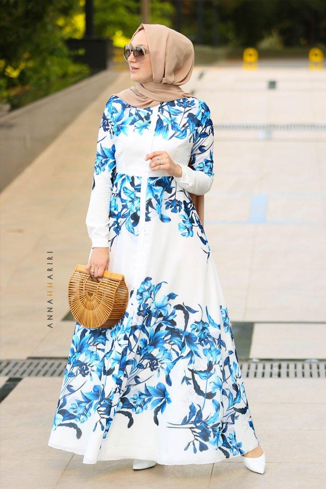 Porcelain Modest Dress - ANNAH HARIRI
