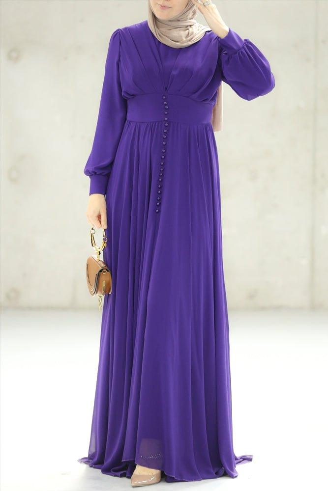 Purple Empire Dress - ANNAH HARIRI