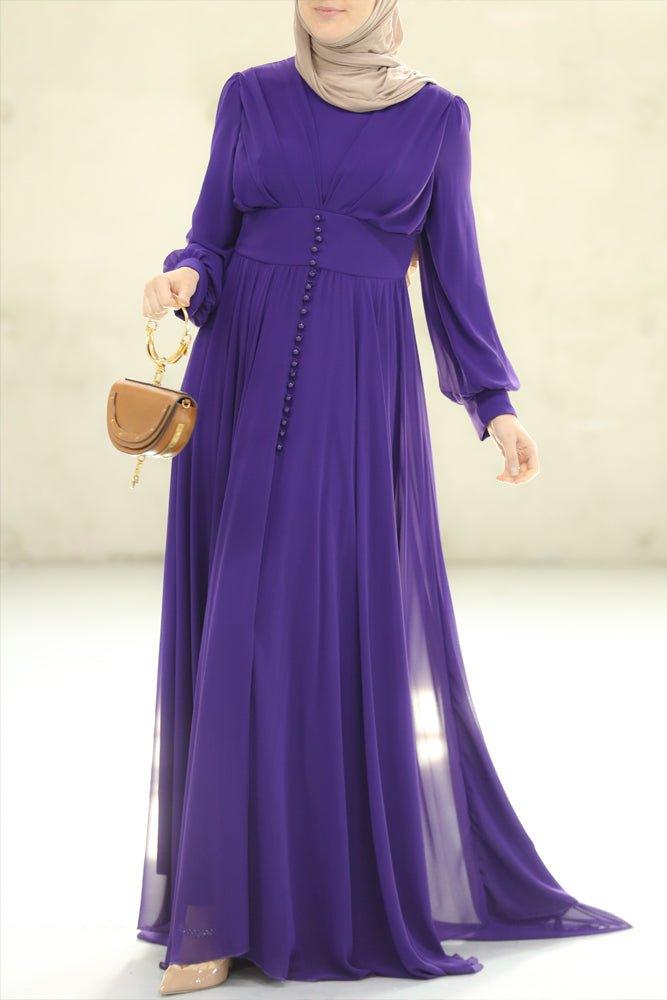 Purple Empire Dress - ANNAH HARIRI