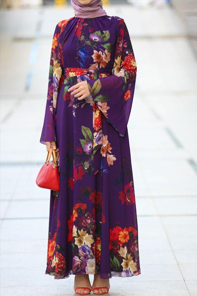 Purple Garden Dress - ANNAH HARIRI