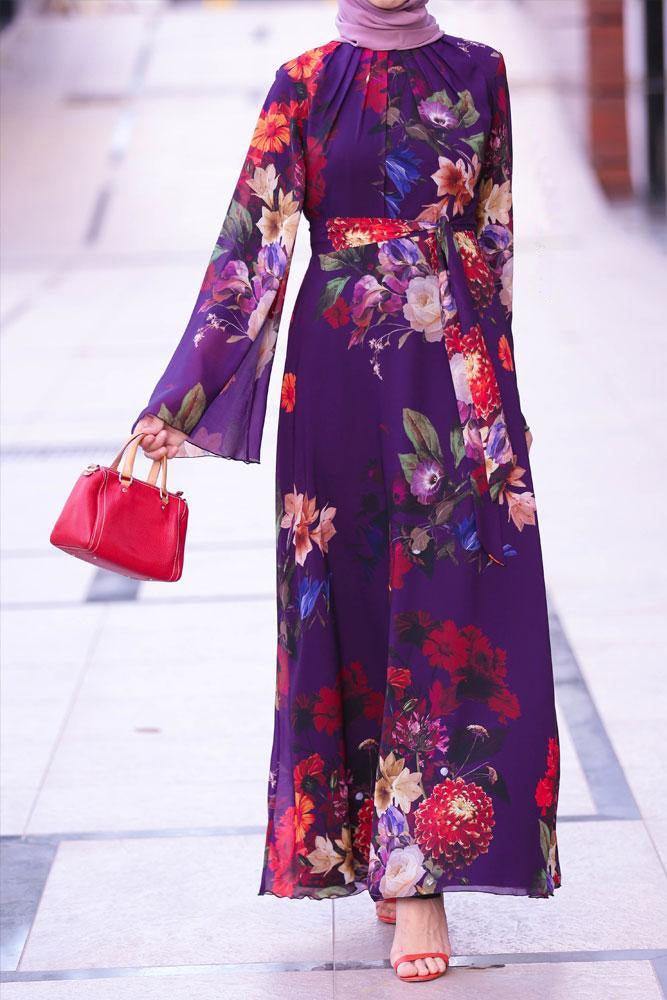 Purple Garden Dress - ANNAH HARIRI