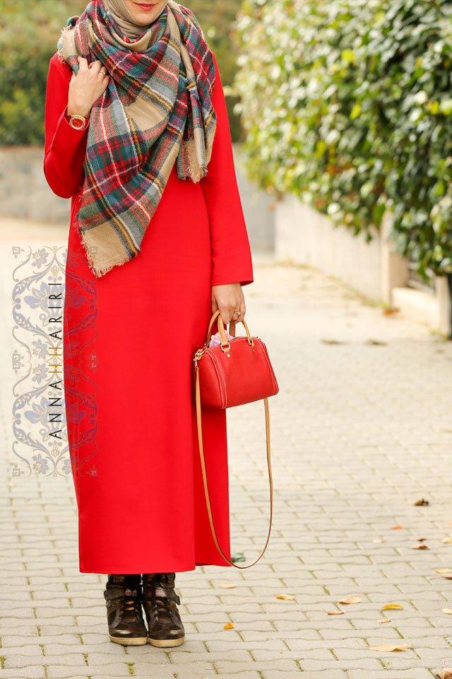 Red Basic Pencil Dress - ANNAH HARIRI