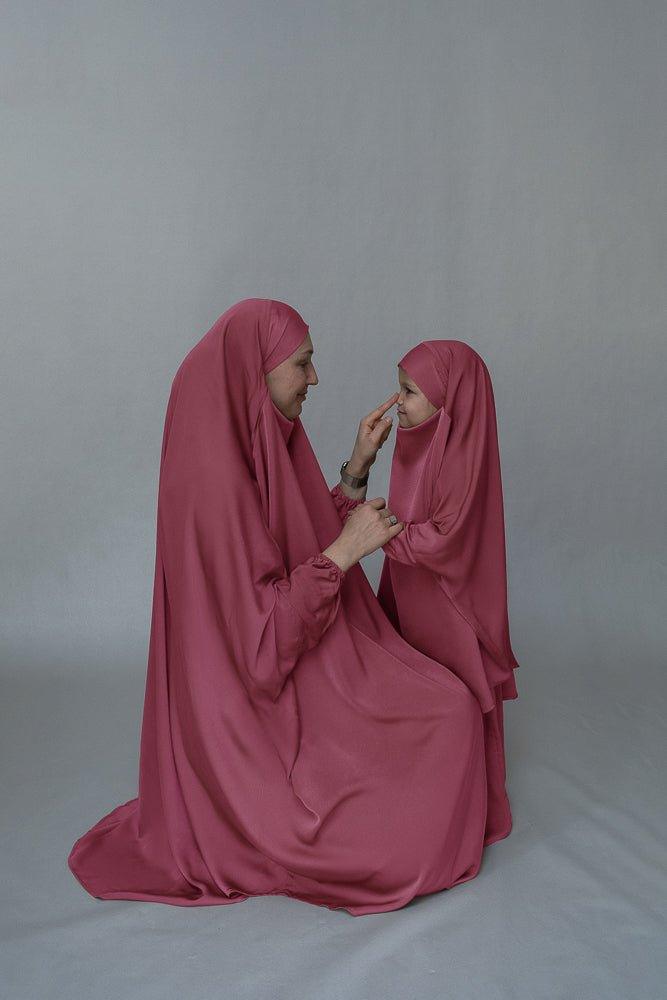 Rose Adult prayer gown from "Mommy and Me" Prayer Khimar collection - ANNAH HARIRI