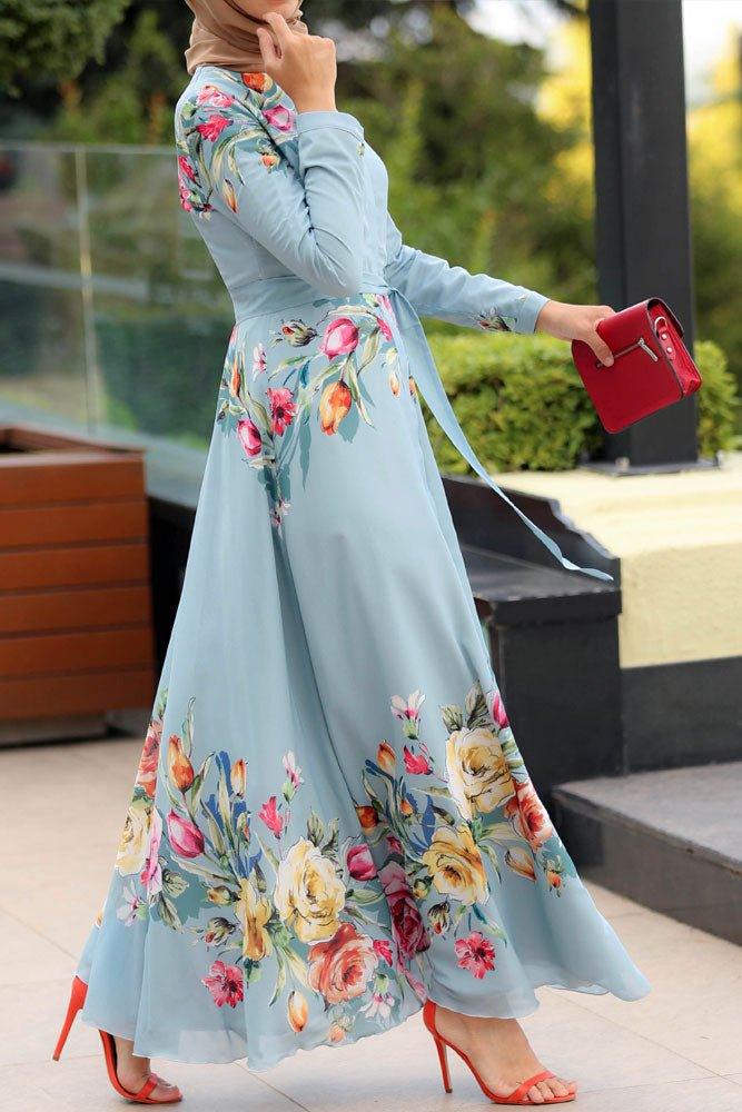 Rouge Modest Dress - ANNAH HARIRI