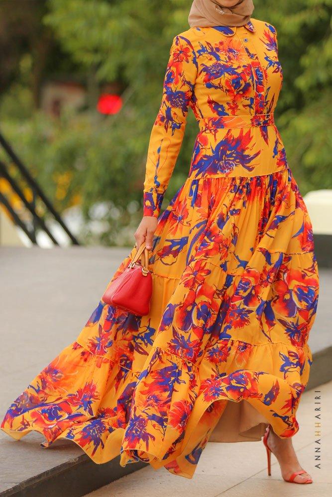 Saffron Modest Dress - ANNAH HARIRI