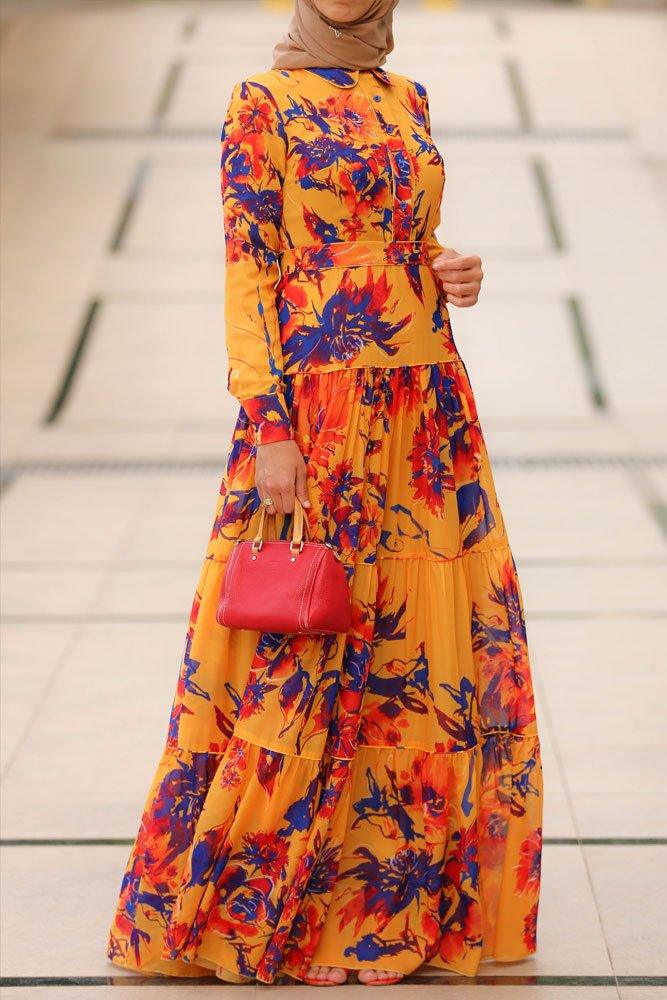 Saffron Modest Dress - ANNAH HARIRI